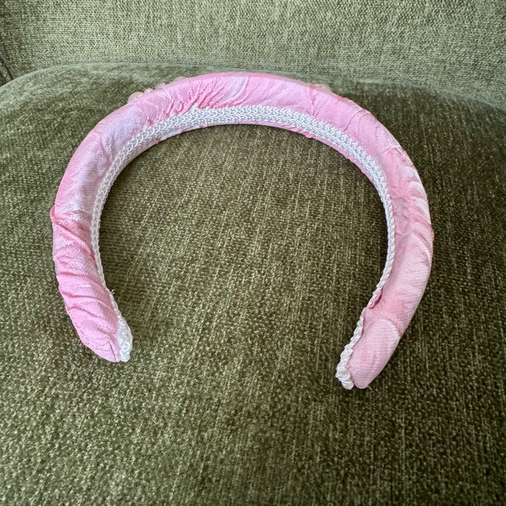 Anthropologie Sister Jane Collectors Pearl Embellished Headband Pink - Picture 7 of 7